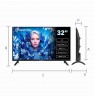 Manta MATV002LHN32 32" LED HD TV with S2 Tuner, DVBT2, HEVC/265, USB, ARC, HDMI, CI+, Slim Design, B