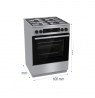 Gorenje GK6C4XF | Cooker | Hob type Gas | Oven type Electric | Stainless steel | Width 60 cm | Depth 60 cm | Grilling | Energy e