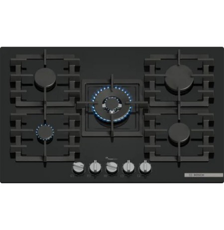 Bosch Serie 6 PPQ7A6I40 hob Black Built-in 75 cm Gas 5 zone(s)
