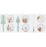 Momcozy LS002 Push-Press bottle brush set White, Green