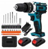 Extralink Tools | cordless combi drill/driver | blue + 2 batteries