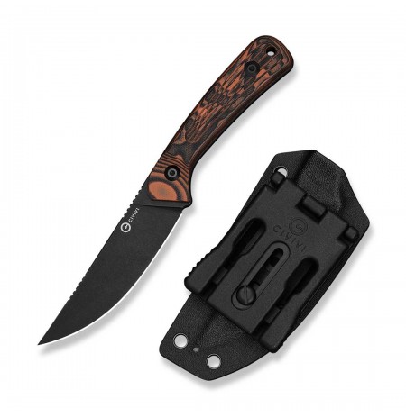 Knife Civivi Carveth Fixed AEB-L Orange & Black G10