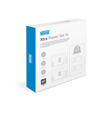 Dual-channel charger set and two NP-F770 batteries Newell DL-USB-C for Sony