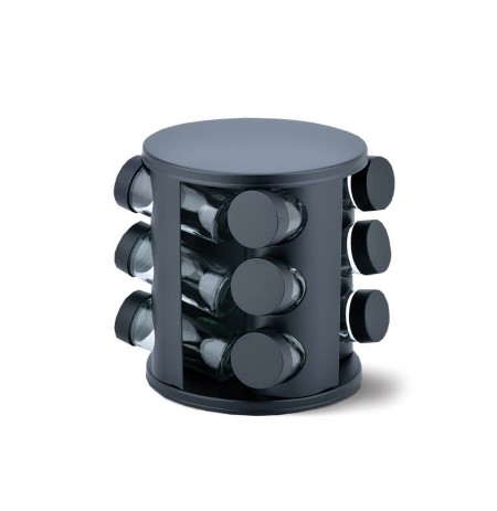MAESTRO MR-1725-BLACK set of 12 spice containers
