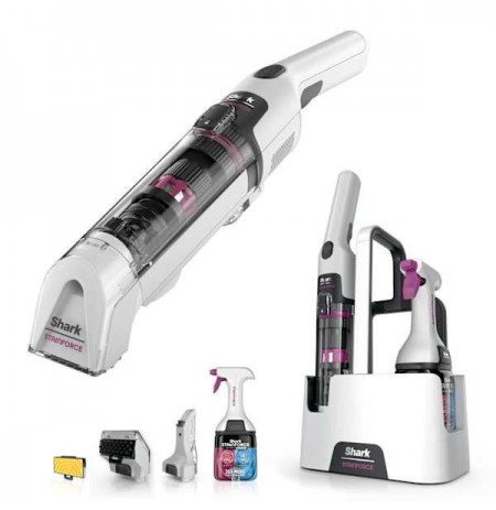 Shark HX100EUT handheld vacuum Black, Pink, White Bagless