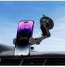 Baseus UltraControl Pro clamp car phone holder with suction cup/hook for air vent - black