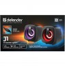 PC SPEAKERS DEFENDER J1 2.0 6W LED USB BLACK