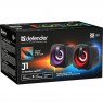 PC SPEAKERS DEFENDER J1 2.0 6W LED USB BLACK
