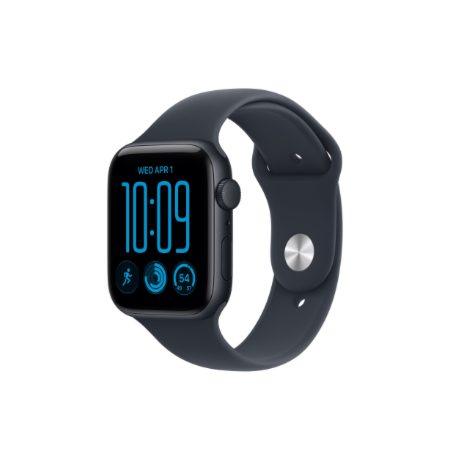 Apple Watch SE 3 GPS 44mm Midnight Aluminium Case with Navy Blue Sport Band - M/L | Apple