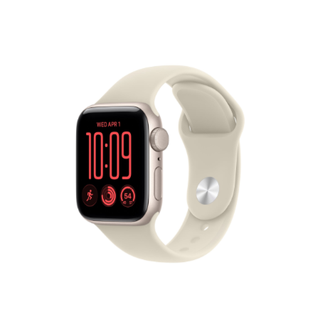 Apple Watch SE 3 GPS 40mm Starlight Aluminium Case with Sand Sport Band - S/M | Apple