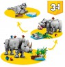 LEGO CREATOR 3 IN 1 31171 Wild Animals: Majestic Rhino with Birds