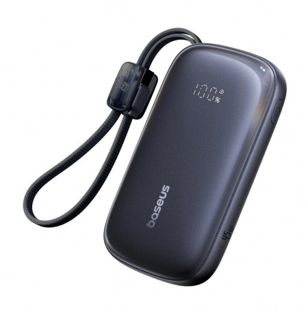Power bank Baseus EnerFill FC21 Qpow 3 Ultra 10000mAh 45W with included cord-cable - black