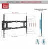 BARKAN E400+.B 32"-90" lenktam TV, fiksuotas, sieninis, juodas