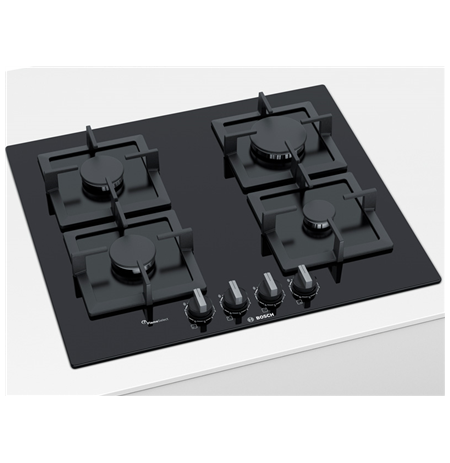 Bosch Hob PPP6A6B20 Gas, Number of burners/cooking zones 4, Black,
