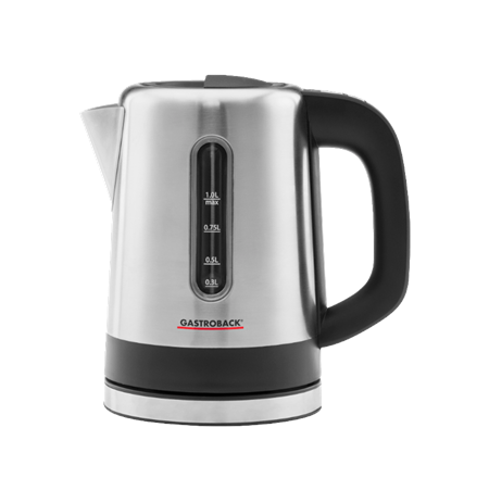 Gastroback Kettle 42435 With electronic control, Stainless steel, Stainless steel, 2200 W, 1 L, 360° rotational base