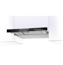 Cooker hood telescopic AKPO WK-7 LIGHT GLASS 60 INOX CZARNY (265,5 m3/h, 600mm, inox color)