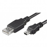 Logilink USB MINI-B 5-pin 180 Cert 1.8m Mini-USB B, USB A, 1.8 m, Black