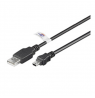 Logilink USB MINI-B 5-pin 180 Cert 1.8m Mini-USB B, USB A, 1.8 m, Black