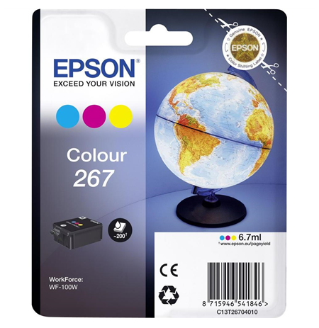 Epson 267 Tri-colour Ink Cartridge  Ink, Cyan, Magenta, Yellow