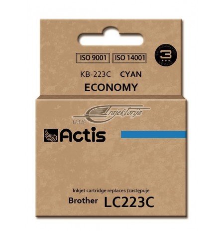 Rašalas Actis KB-223C (skirta spausdintuvui Brother, pakaitalas LC223C standard 10ml cyan)