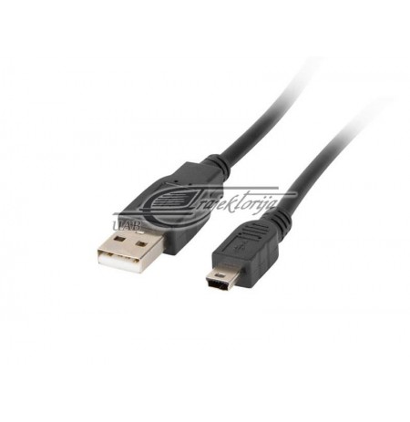 LANBERG USB 2.0 CABLE MINI AM-BM5P 1.8M, BLACK