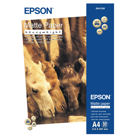 Epson Matte Paper Heavy Weight, DIN A4, 167g/mÂ², 50 Sheets