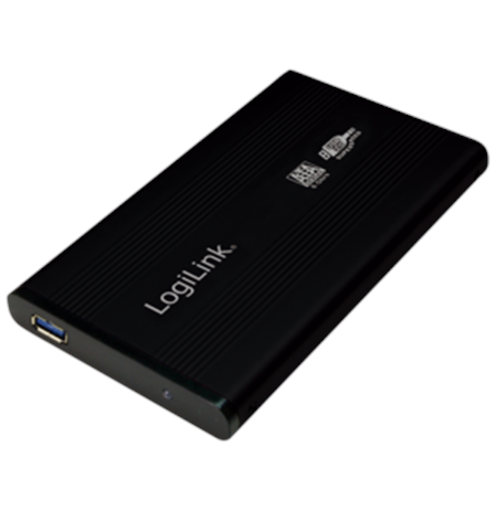 Logilink External hard drive enclosure, black 2.5", SATA, USB 3.0