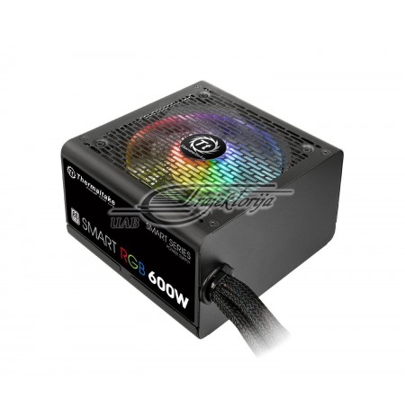 PSU Thermaltake Smart 600W RGB (80+ 230V EU, 2xPEG, 120mm, Single Rail)