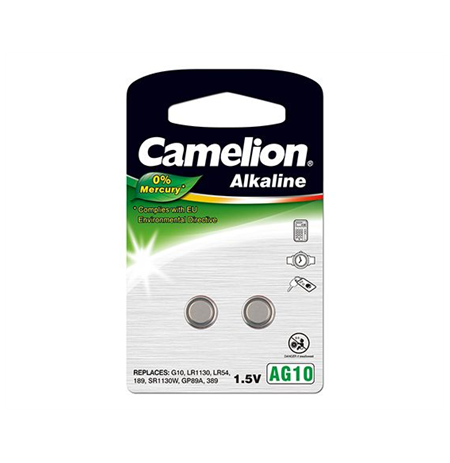 Camelion AG10/LR54/LR1131/389, Alkaline Buttoncell, 2 pc(s)