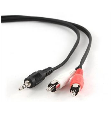 Cablexpert 2.5m, 3.5mm/2xRCA, M/M 2.5 ", Black, Red, White
