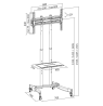 LOGILINK -  TV stand cart, adjustable TV height, 37-70'', max. 40 kg