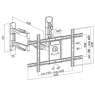 LOGILINK - TV wall corner mount, tilt -8°/+5°, swivel -90°/90°,max 45 kg