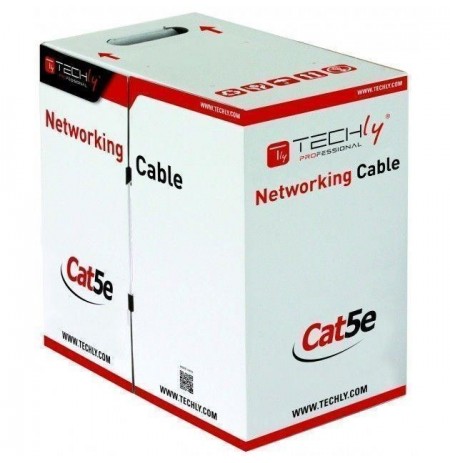 TechlyPro F / UTP Cat5e lauko tinklo kabelis ritėje 4x2 viengyslis CCA 305m