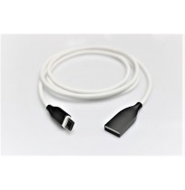 Silikoninis kabelis USB-Micro USB (baltas, 1m)