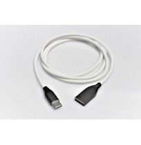 Silikoninis kabelis USB-USB-C (baltas, 1m)