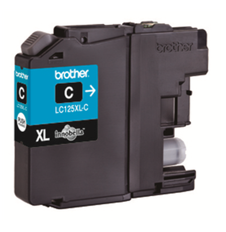 Brother LC125XLC, Cyan Ink Cartridge 1.2K pages for DCP-J4110, MFC-J4410, J4510, J4610, J4710 