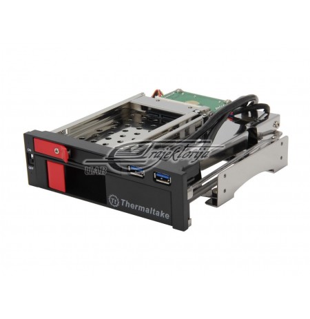 Montavimo panelė Thermaltake Duo HDD Dock 2,5/3,5 SATA3 + 2xUSB 3.0 Czarna