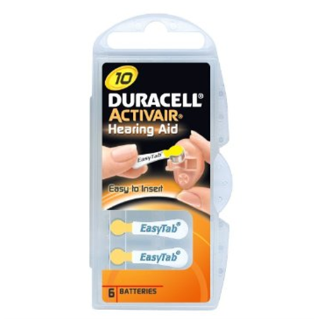 Duracell A10/DA10/ZL10, Zinc air cells, 6 pc(s)