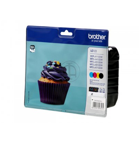 Brother LC-123 Ink Cartridge, Black, Cyan, Magenta, Yellow