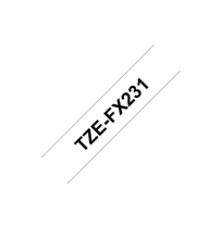 BROTHER TZEFX231 12 BLACK ON WHITE FLEX