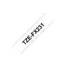 Brother | TZe-FX231 Flexible ID Laminated Tape | Black on White | TZe | 8 m | 1.2 cm