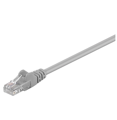 Goobay CAT 5e patch cable, U/UTP RJ45 male (8P8C), RJ45 male (8P8C), 1 m, Grey