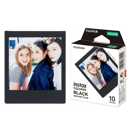 Fujifilm Instax Square Instant Film Black Quantity 10, Glossy