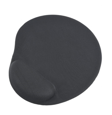 Gembird Gel mouse pad with wrist support Black, 240 x 220 x 4 mm