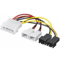 Goobay | Power cable/adapter for PC fans 5.25 inch male to fan 2x 12 V/2x 5 V