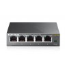 TP-LINK | Switch | TL-SG105E | Web managed | Wall mountable | 1 Gbps (RJ-45) ports quantity 5 | Power supply type External | 36