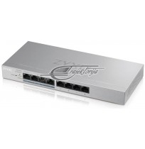 ZYXEL GS1200-8HP, 8 PORT GIGABIT POE+ WEBMANAGED DESKTOP SWITCH, 4X POE, 60 WATT