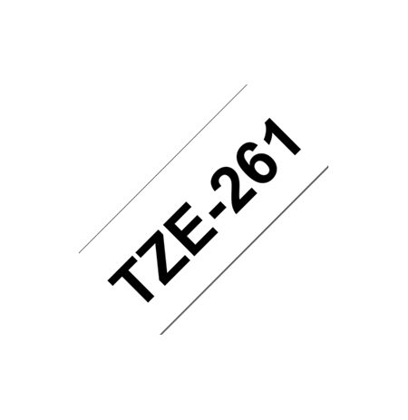 Brother TZe-261 Laminated Tape Black on White, TZe, 8 m, 3.6 cm