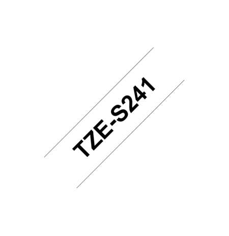 Brother TZe-S241 Strong Adhesive Laminated Tape Black on White, TZe, 8 m, 1.8 cm