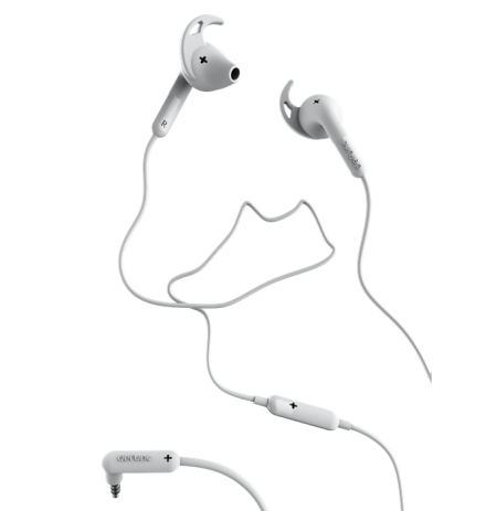 Ausinės DeFunc SPORT į ausis, su mikrofonu, baltos / D0022